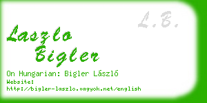 laszlo bigler business card